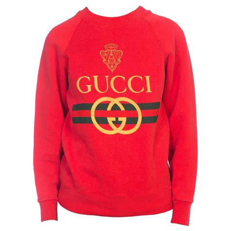 gucci red leather sweatshirt|vintage Gucci sweatshirt for sale.